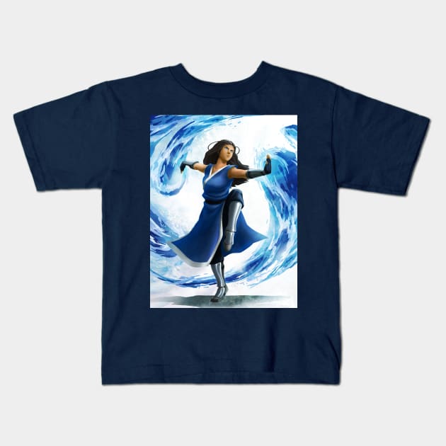 Waterbender master Kids T-Shirt by mcashe_art